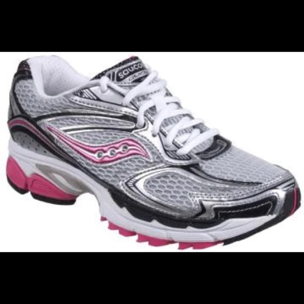 Saucony ProGrid Guide 4 Silver Pink Sneaker Running Shoe Narrow Width Size 11
